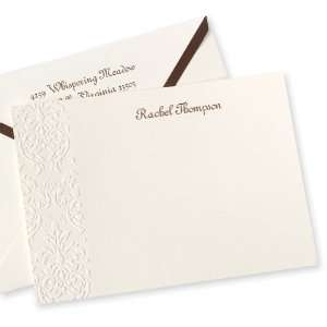  Damask Embossed Thank You Note Cards