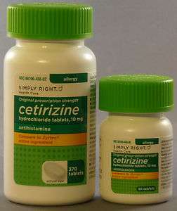 400 ct Generic Cetirizine Hydrochloride Antihistamine 10mg Allergy 