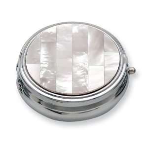  White Mother of Pearl Pill Box Jewelry
