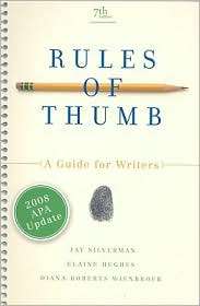 Rules of Thumb Guide for Writ APA Update, (0073383791), Elaine 