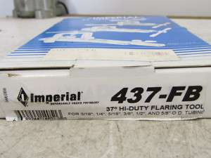 Imperial IMP 437 FB Flaring Tool 37 Degree 3/16 5/8 NIB  