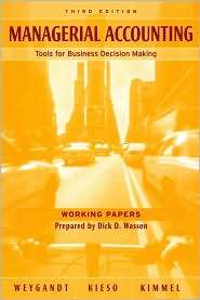 Managerial Accounting, Working Papers Tools for Business Decision 
