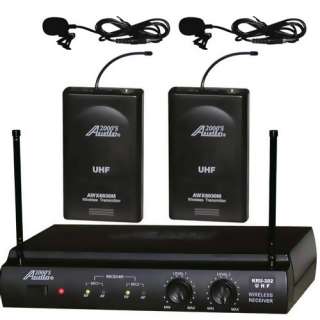   UHF 2 Lapel (Lavalier) Wireless Microphone System 844565000347  