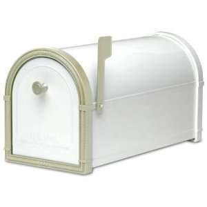   Mailbox with Powder Coat White Bronze Accents 5502