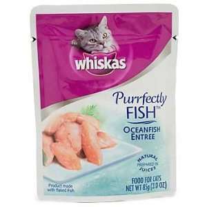 Whiskas Cat Food, Purrfectly Fish Oceanfish Entrée, 3 oz (Pack of 24 