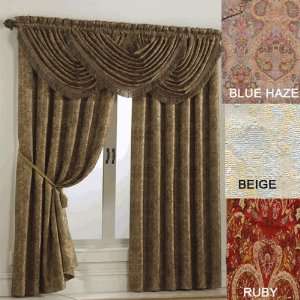  Hermitage Woven Jacquard Floral Waterfall Valance