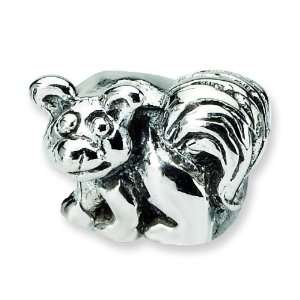  SimStars Reflections Kids Sterling Silver Raccoon Bead 