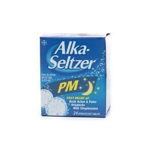 Alka Seltzer Pm Pain Reliever & Sleep Aid, Effervescent Tablets 24 Ea 