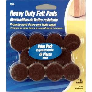   Inch Self Stick Round Felt Pads Value Pack, Brown