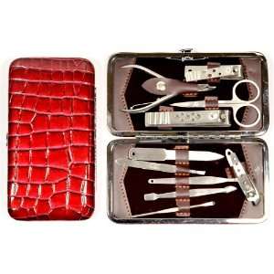   Case Clippers Tweezers Nail Care, Leather Travel & Grooming Kit (62