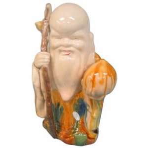  Chinese Tang God of Longevity   sansai glaze ceramic 