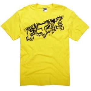 FOX Racing 47042 Boys INVERSE Short Sleeve Cotton Tee Shirt Yellow KS