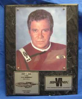 Signed Numbered William Shatner Captain Kirk Autograph  