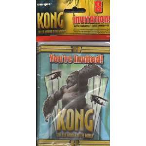  King Kong Party Invite   8 Count