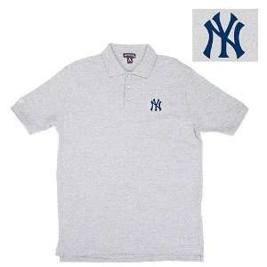  New York Yankees MLB Classic Pique Polo Shirt (Heather 