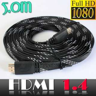 V1.4 HDMI 5m HDMI cable 1.4a High Speed 1080P w/Ethernet for 3D HDTV 