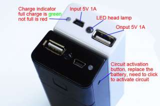 portable type 5V 1A Mobile Power Supply USB Battery Charger 18650 Box 