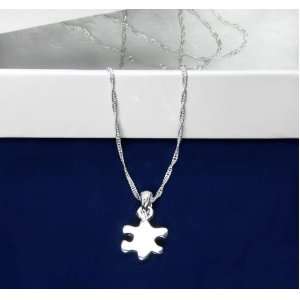 Autism Silver Puzzle Piece Necklace (18 Necklaces 