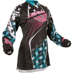  Fly Racing Womens Kinetic Jersey   2011   Small/Black 