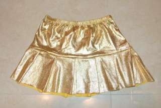 shiny gold micro mini pleated skirt cyber rock emo s224  