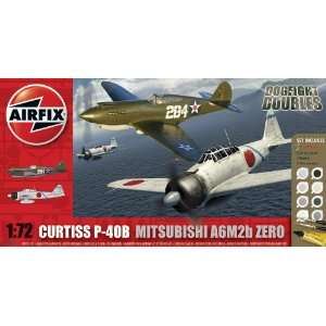  Airfix 172 Dogfight Doubles Curtiss P 40B & Mitsubishi 