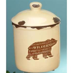 Jar With Lid Beige Bear Airtight Collectible Decoration 