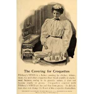 1899 Ad Pillsburys Vitos Sterilized Wheat Food Maid   Original Print 