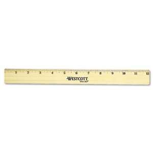  Westcott® Flat Wood Ruler RULER,WOOD,12IN,DBL EDGE (Pack 