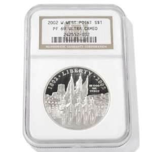 2002 West Point Commemorative Dollar PF69UC NGC  Sports 