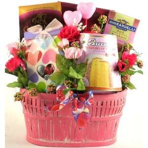 Pretty in Pink Gift Basket for Women Grocery & Gourmet Food