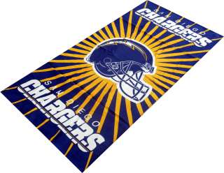 San Diego Chargers Beach Towel 30X60in Burst  