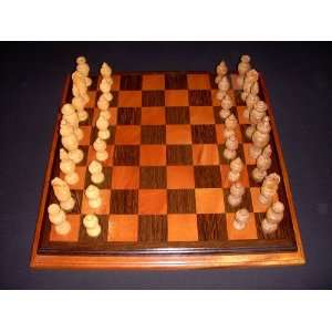 Wengé and Honduras Mahogany Chessboard w/ Wengé & Honduras Mahogany 