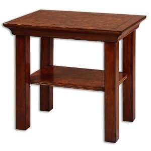 Uttermost 28 Inch Costner End Table Solid, Simple Styling In Hardwood 