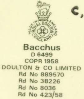 Royal Doulton Bacchus Large Toby Jug # D6499  