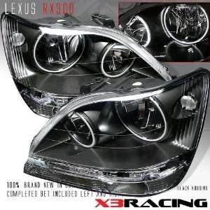   LEXUS RX300 HALO CRYSTAL HEADLIGHTS  JDM BLACK 2001 2002 2003 01 02 03