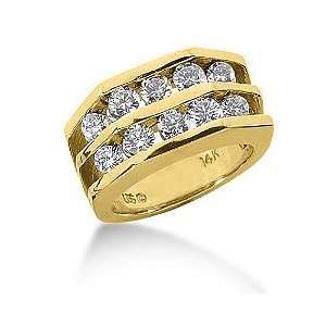  1.25 Ct. TW Channel Set Diamond Ring in 14K Yellow Gold 