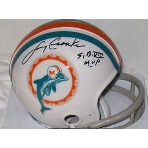  Signed Larry Csonka Mini Helmet   Replica Sports 