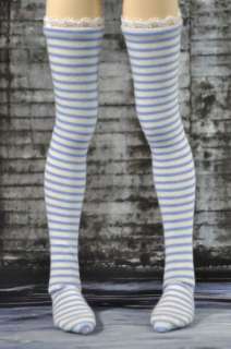 Blue White Stripe Stockings Unoa Volks MSD Dollfie BJD  