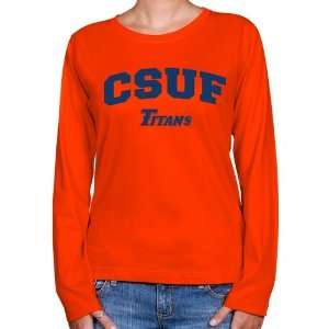 Cal State Fullerton Titans Ladies Orange Logo Arch Long Sleeve Classic 