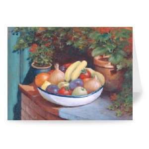 Fruit and Veg al Fresco, 2003 (acrylic) by   Greeting Card (Pack of 