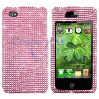   Diamond Hard Case Cover+White Handsfree+SP For iPhone 4 4G 4S  