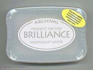 BRILLIANCE Archival Pigment Ink Pad MOONLIGHT WHITE  