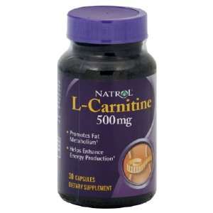  Natrol Energy & Weight Management L Carnitine 500 mg 30 