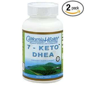   Health 7 Keto DHEA, 25 mg, 60 Softgels (Pack of 2) Health & Personal