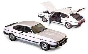 1982 Ford Capri White Color with Red Stripe by Norev 1/18 scale In 