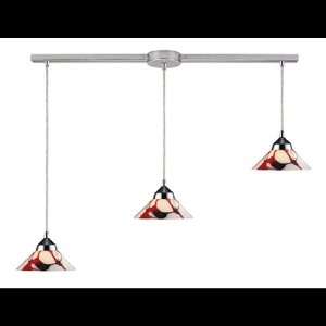 ELK Lighting 1477/3L CRW Refraction 3 Light Pendant in Polished Chrome