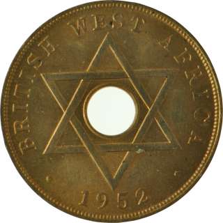     UNC/BU British West Africa B.W.A   Penny 1d   Coin   8079  