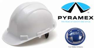 Pyramex Cap Style Hard Hat 4 Point Ratchet Suspension White  