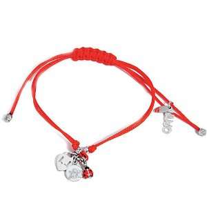 Liu Jo Childs Bracelet in White/Red Silver/Cotton, form Ladybug and 