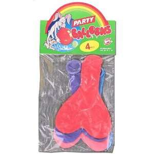    12 Packs of 4 Assorted Color Party Balloons